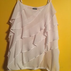 Torrid White Layered Tank